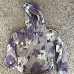 Abercrombie Kids Purple and White Floral Hoodie